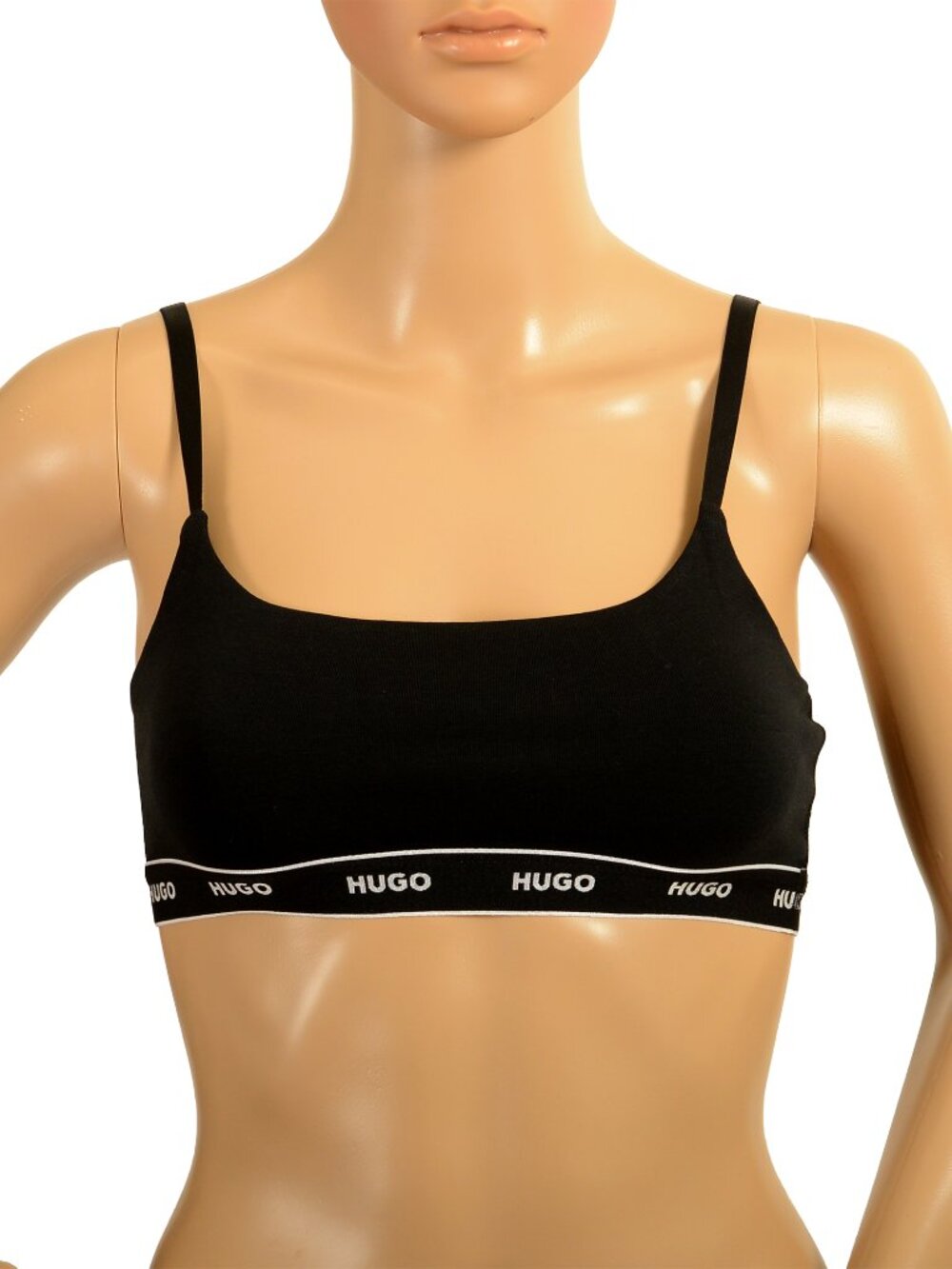 Hugo Boss Women's Black Logo Stripe Bralette Bra US S IT 40